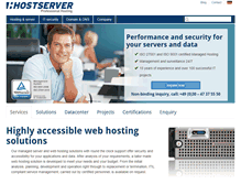 Tablet Screenshot of hostserver.net